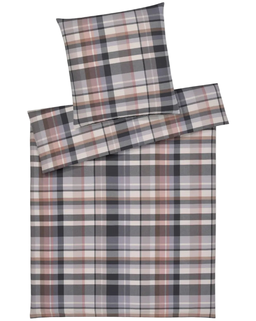 Elegante Soft Flanell Bettwäsche Darcy kiesel