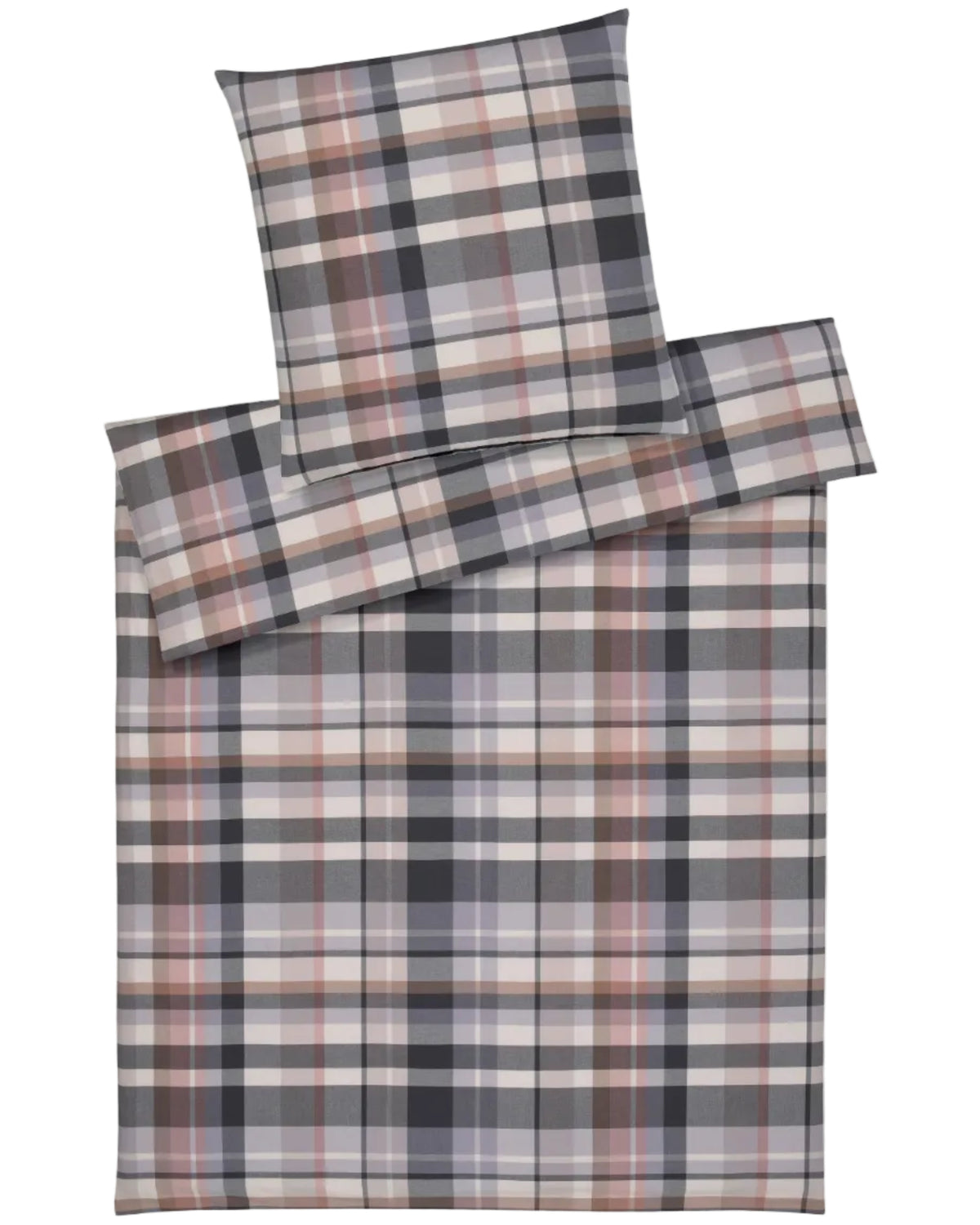 Elegante Soft Flanell Bettwäsche Darcy kiesel