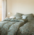 Elegante Jersey Bettwäsche Giverny auf Bett