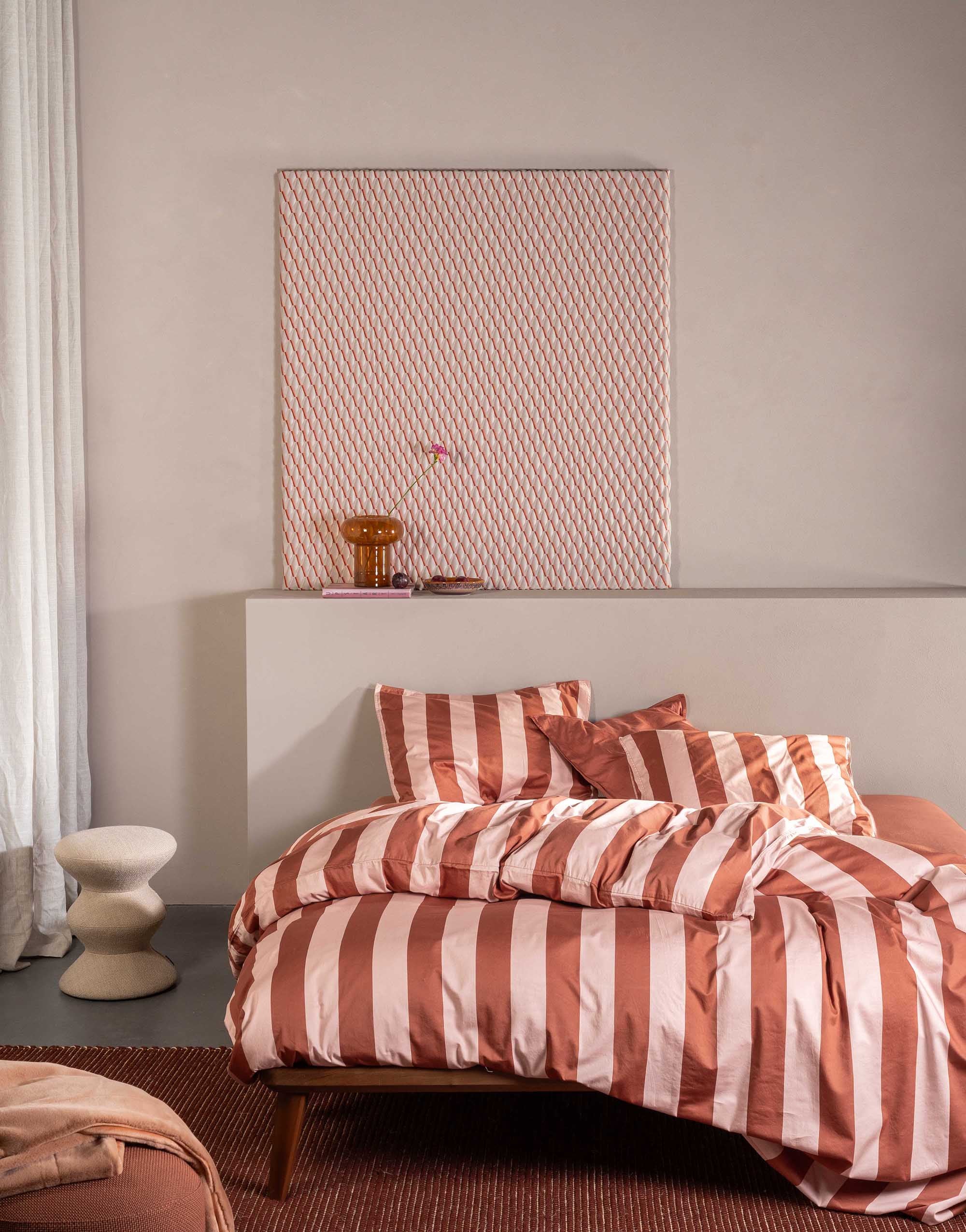 Essenza Minte Stripes Bettwäsche terra blushpink