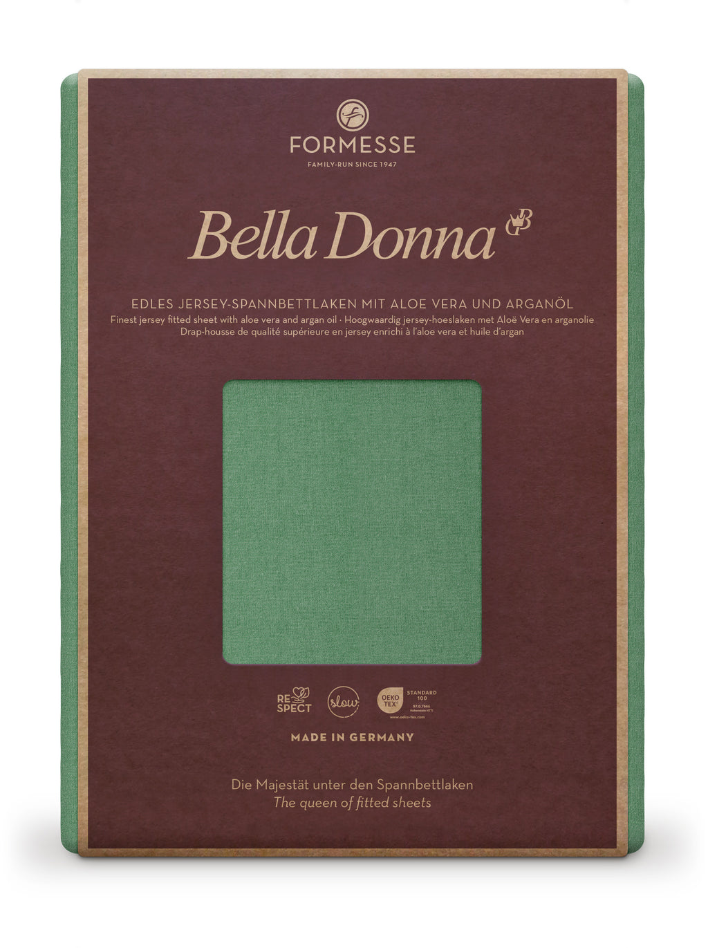Bella Donna Jersey Spannbetttuch olive 