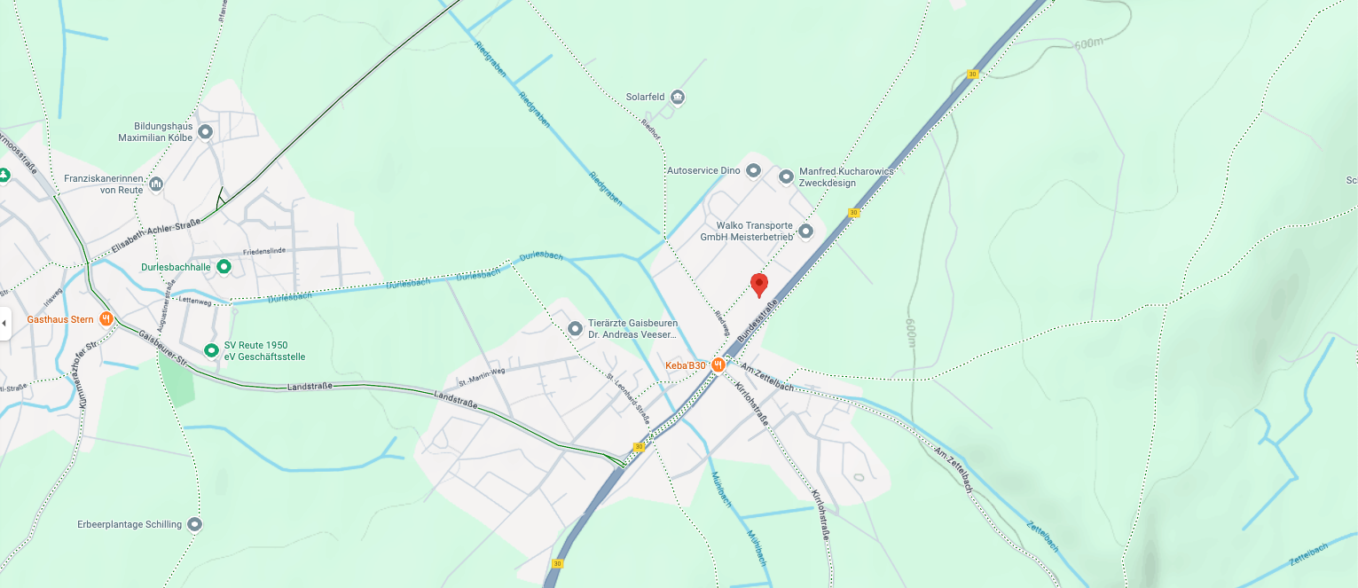 Googlemaps-Betten Zwerger Industriestraße 6 Bad Waldsee