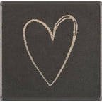 Herz Seiftuch basalt natur Cawö