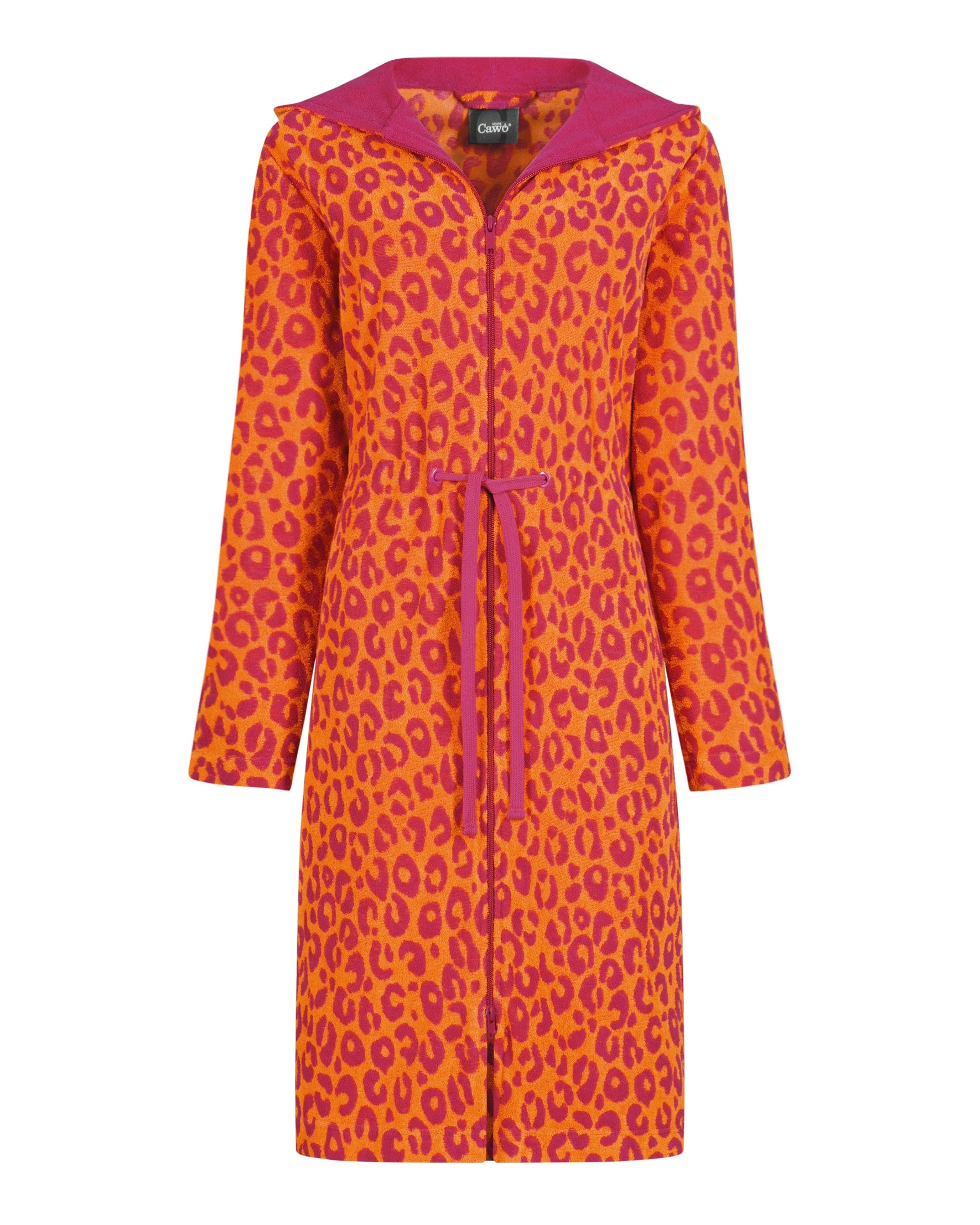 Kapuzen Bademantel Damen Leo pink Cawö