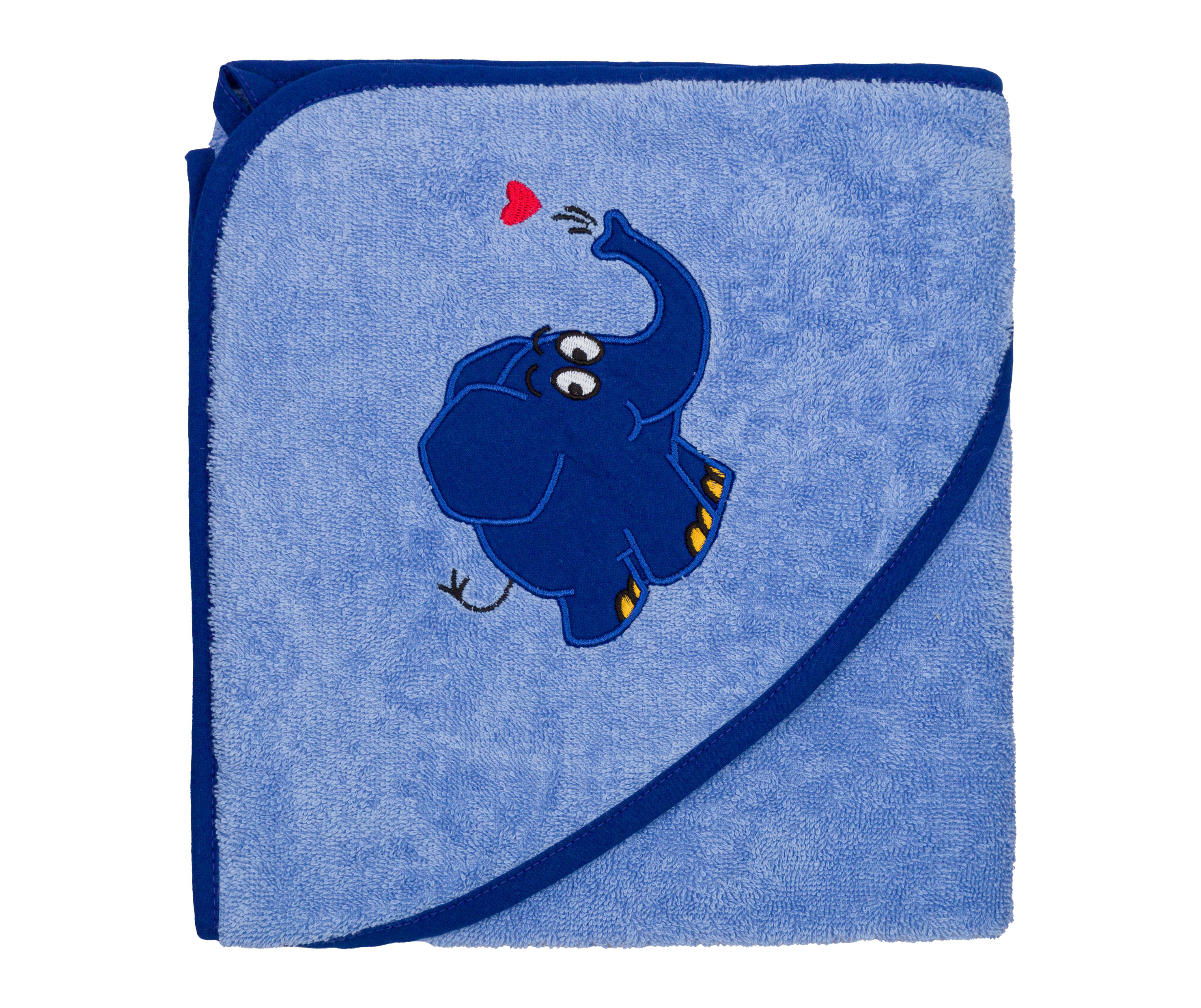 Kapuzentuch blauer Elefant Herz main