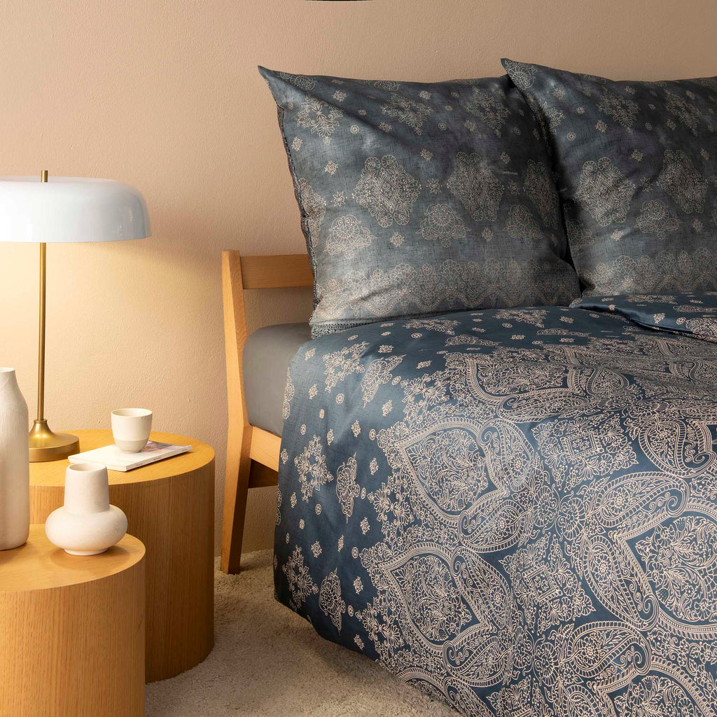 Bassetti Satin Bettwäsche Kerala grau