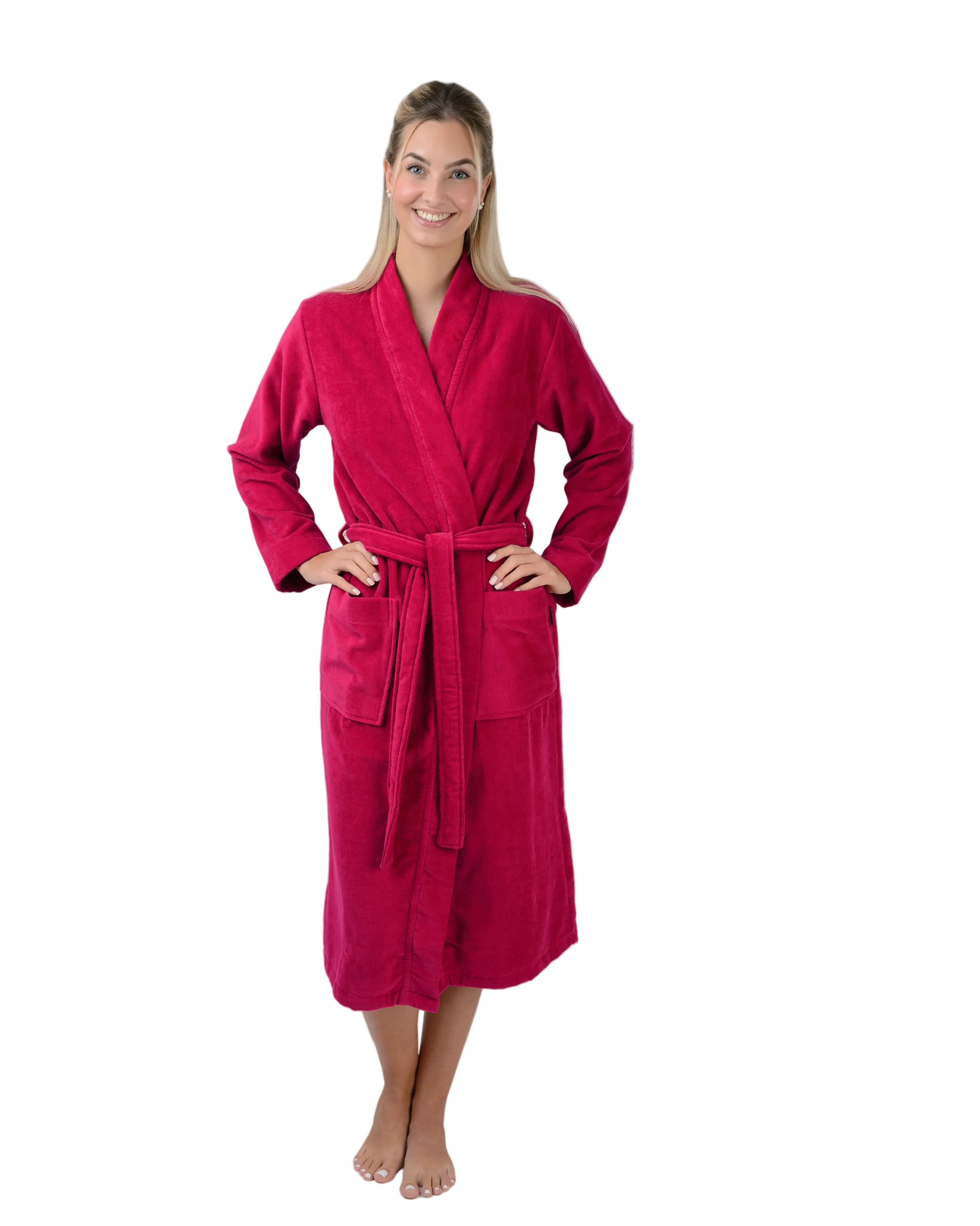 Kimono Bademantel Damen 5810 fuchsia