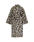 Sarai Fedelia Kimono Bademantel mit Leomuster in schwarz gelb
