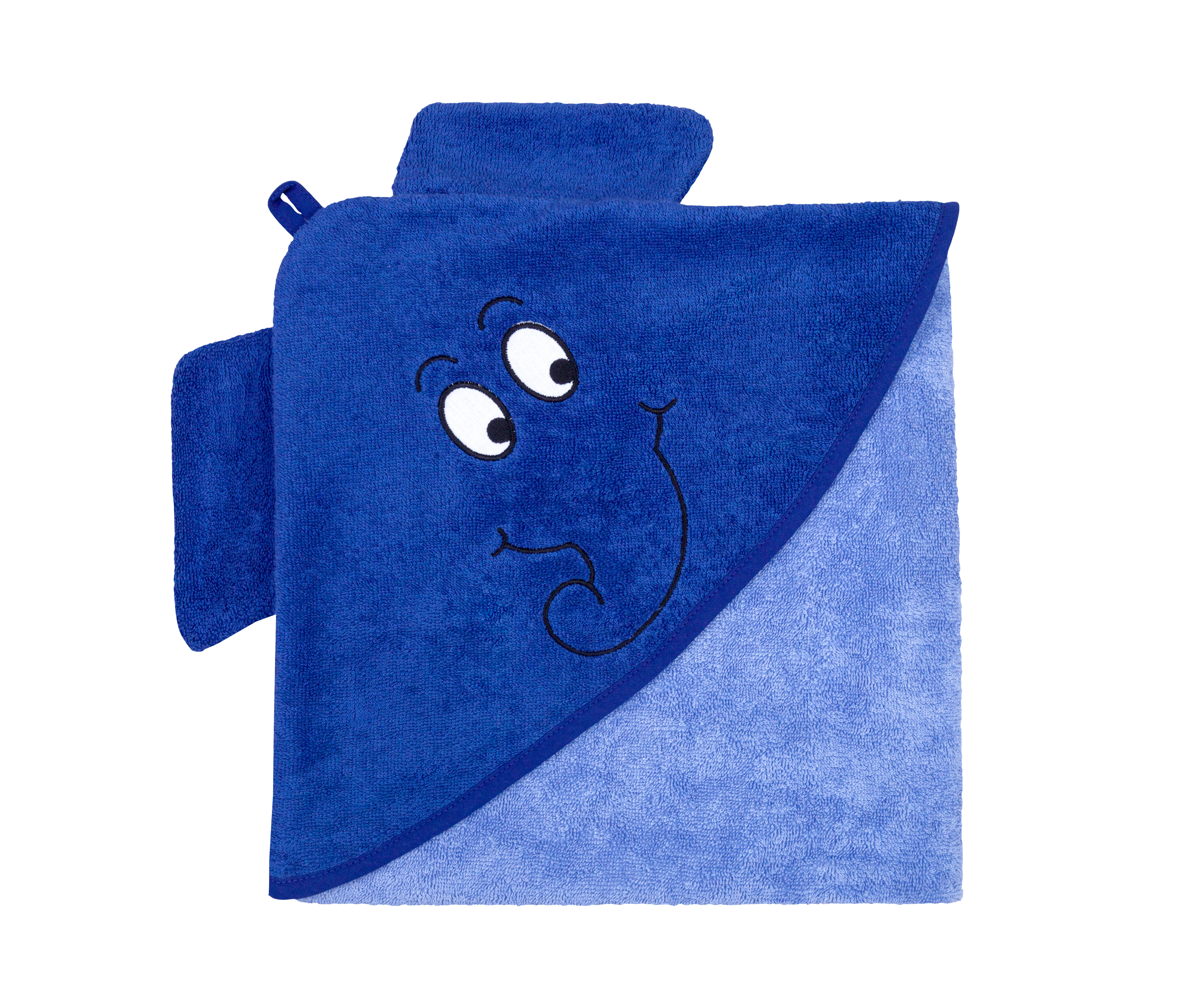 Kinder Badetuch blauer Elefant