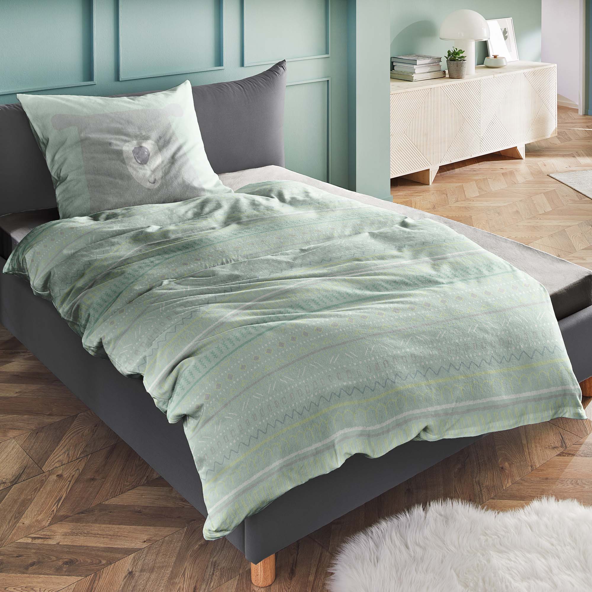 s.Oliver Kinder Bettwäsche Bär grün