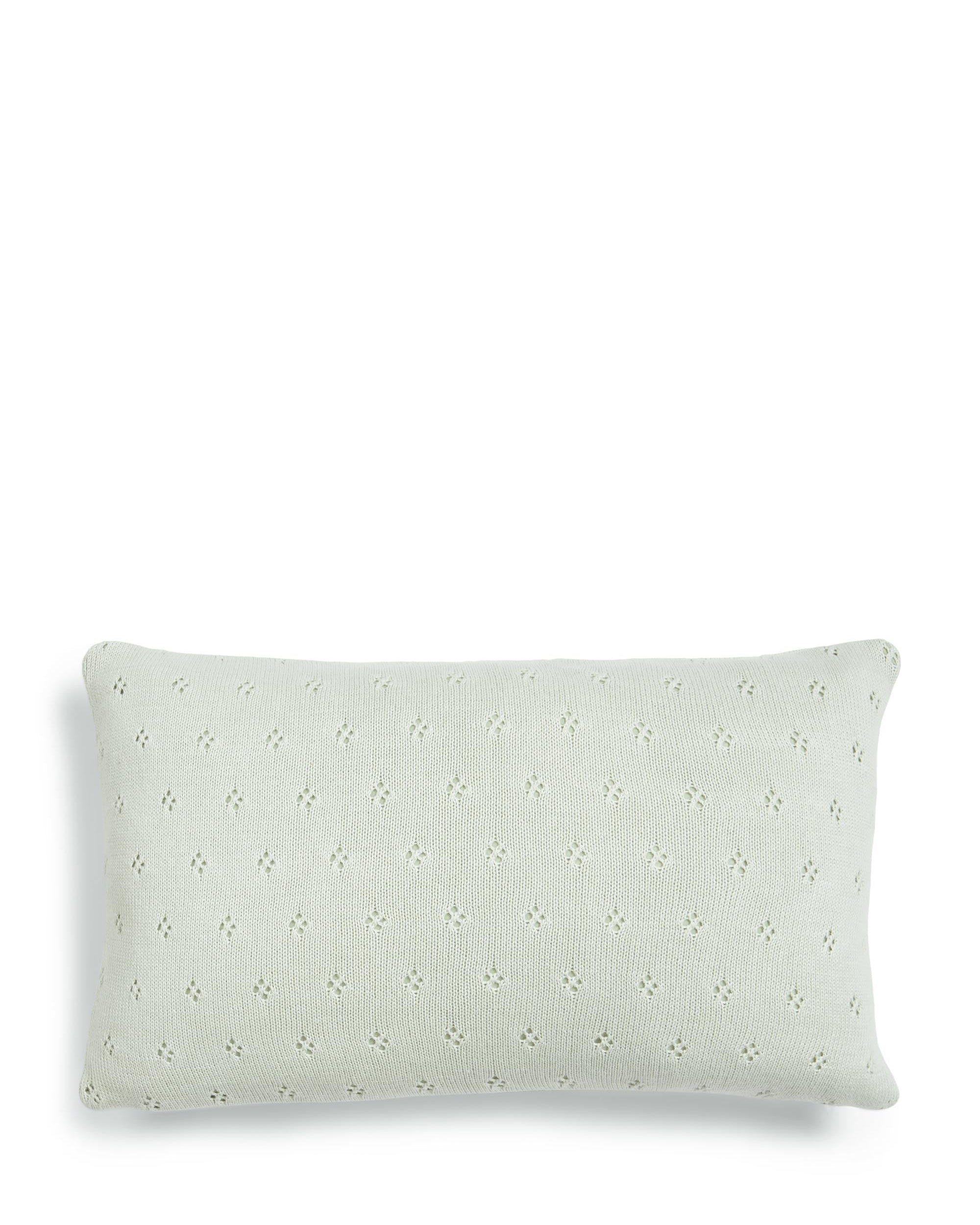 Kissen Knitted Ajour in morning swim mint