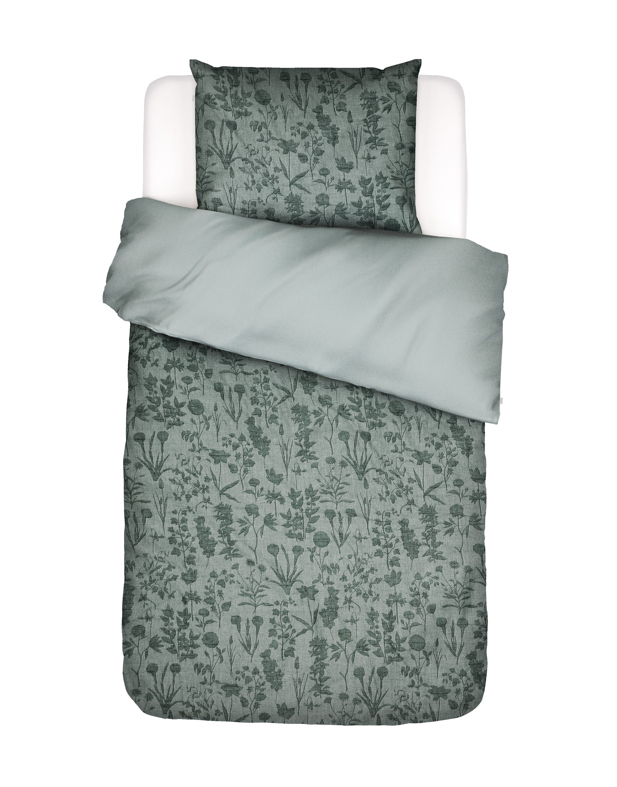 Maribel Bettwäsche mit Blumenstruktur grün