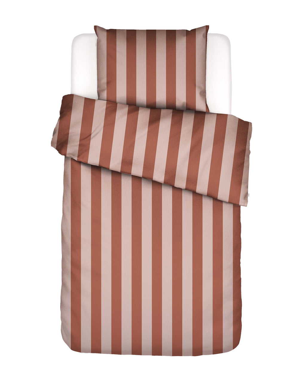 Satin Bettwäsche Minte Sstripes terra