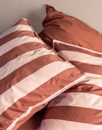 Minte Stripes Essenza Bettwäsche terra-pink