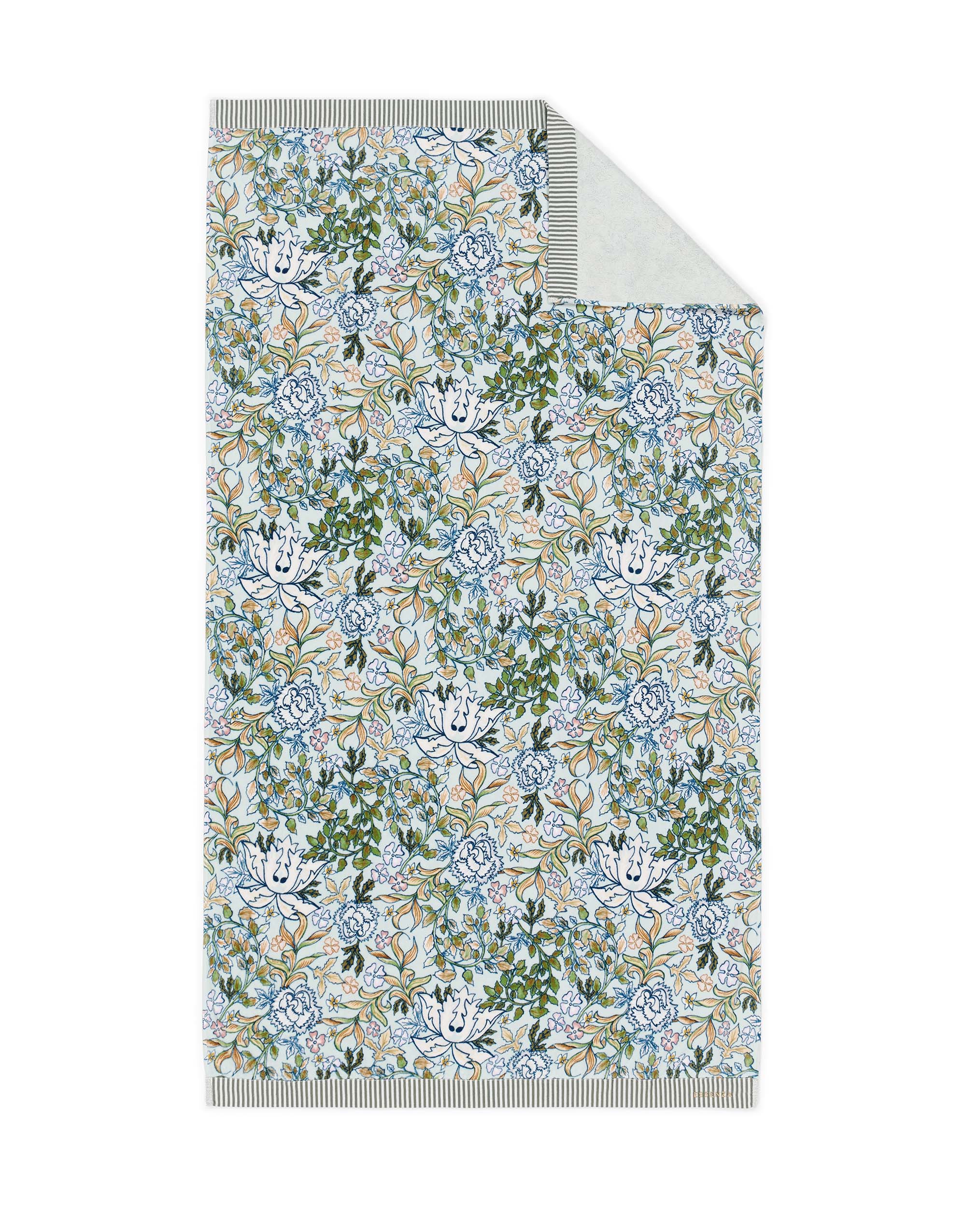Ophelia Strandtuch hazy blue mit Blumenprint