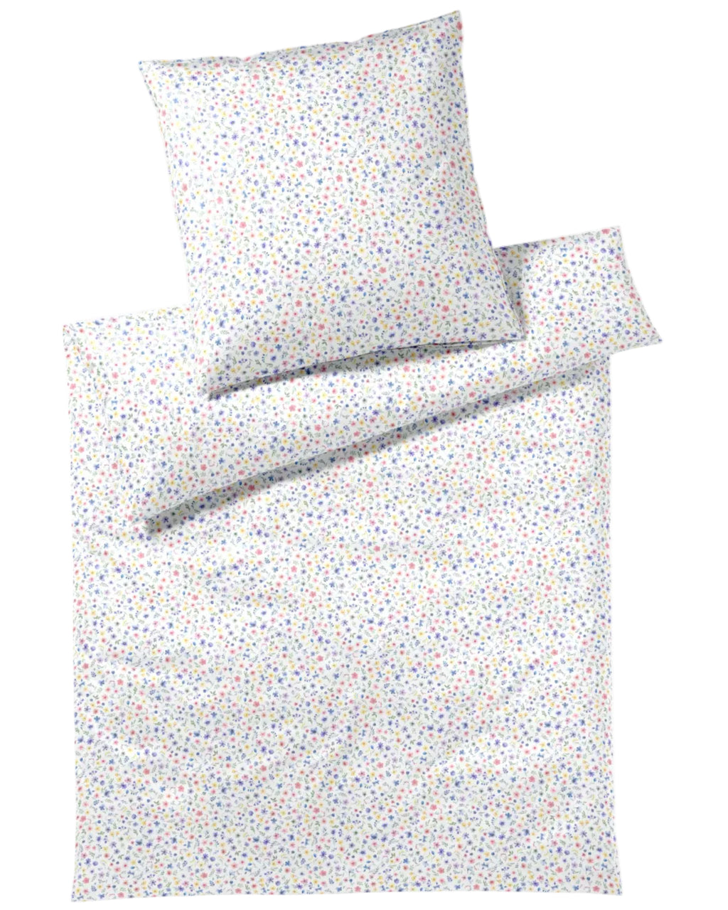 Satin Bettwäsche Beauties Blumen Elegante weiß