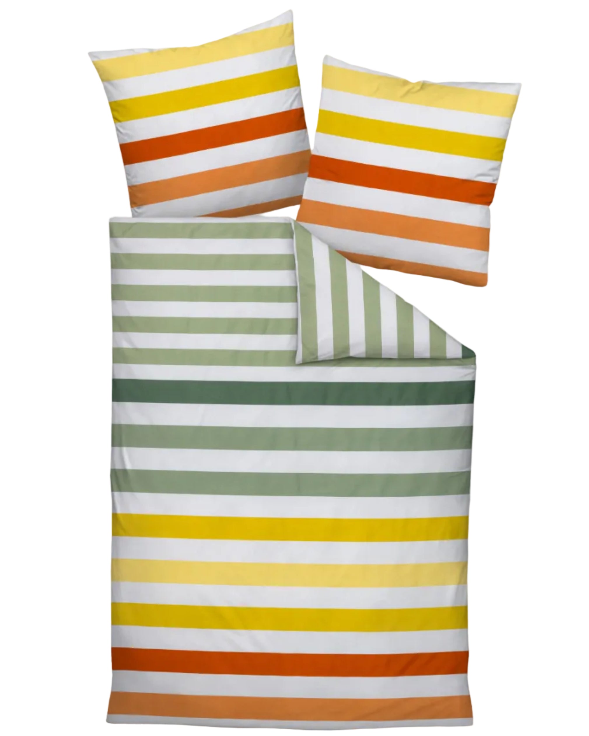 Satin Bettwäsche JD Streifen gelb Janine