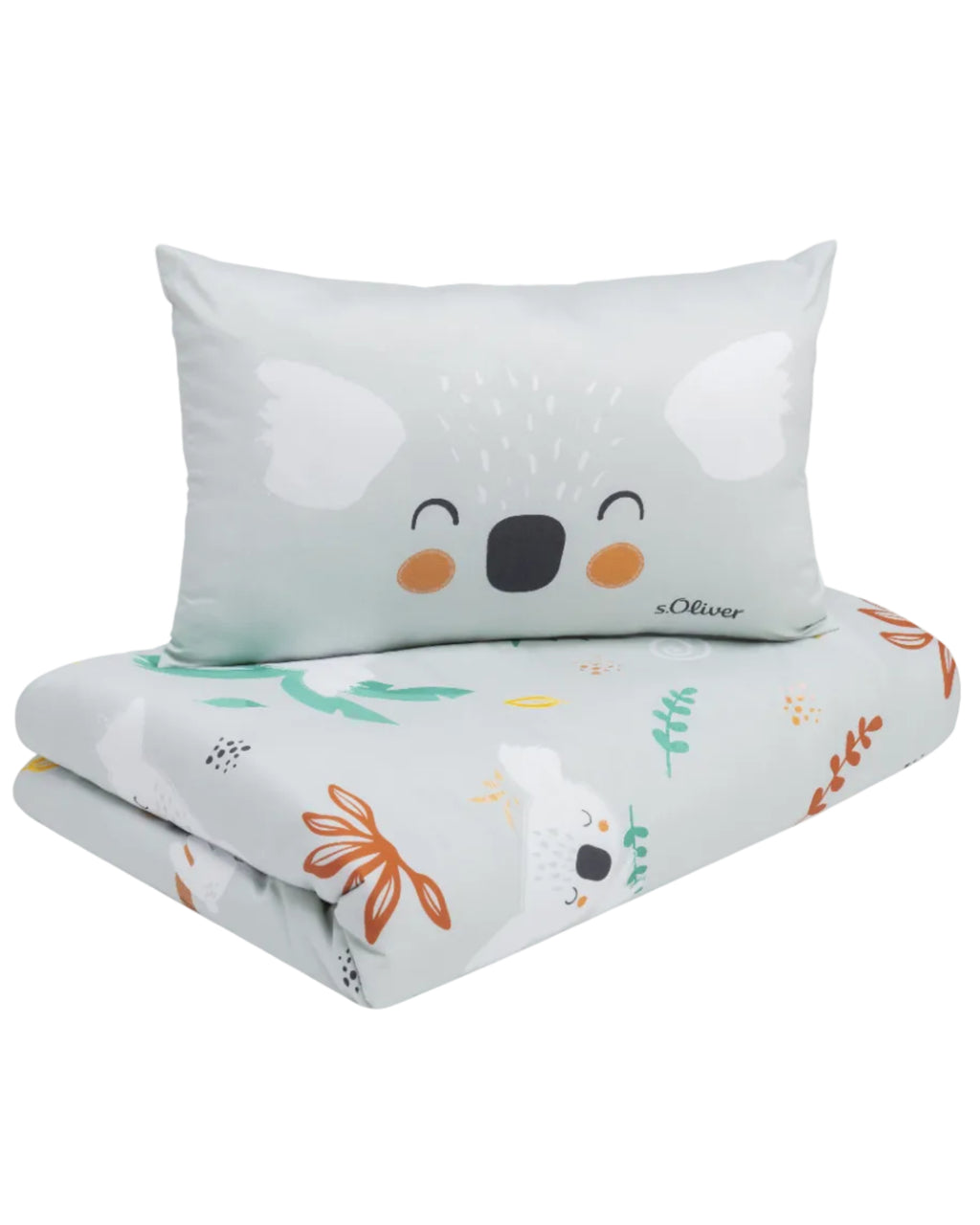 Satin Kinder Bettwäsche Koala s.Oliver grau