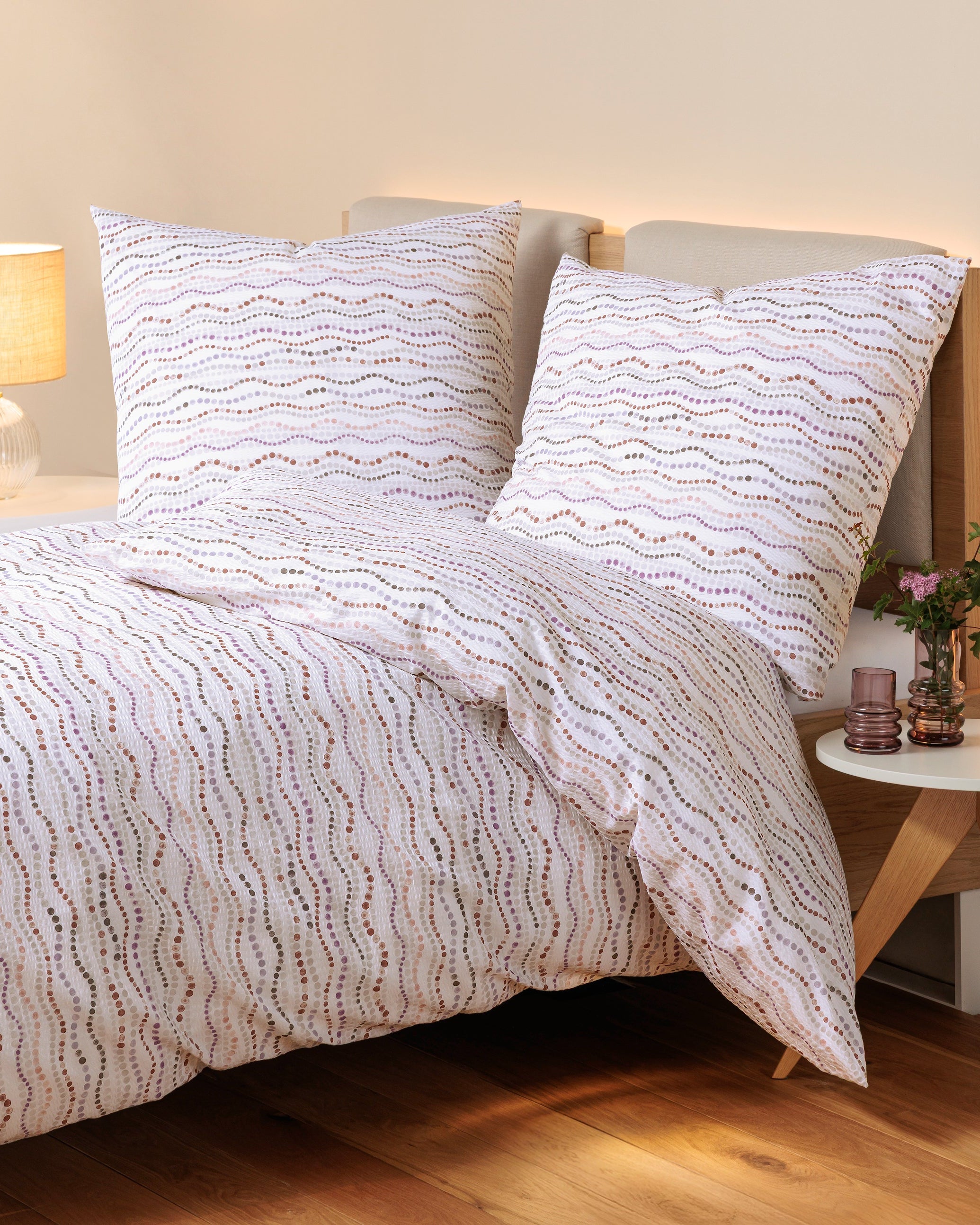 Soft Seersucker Bettwäsche Tango beere Janine