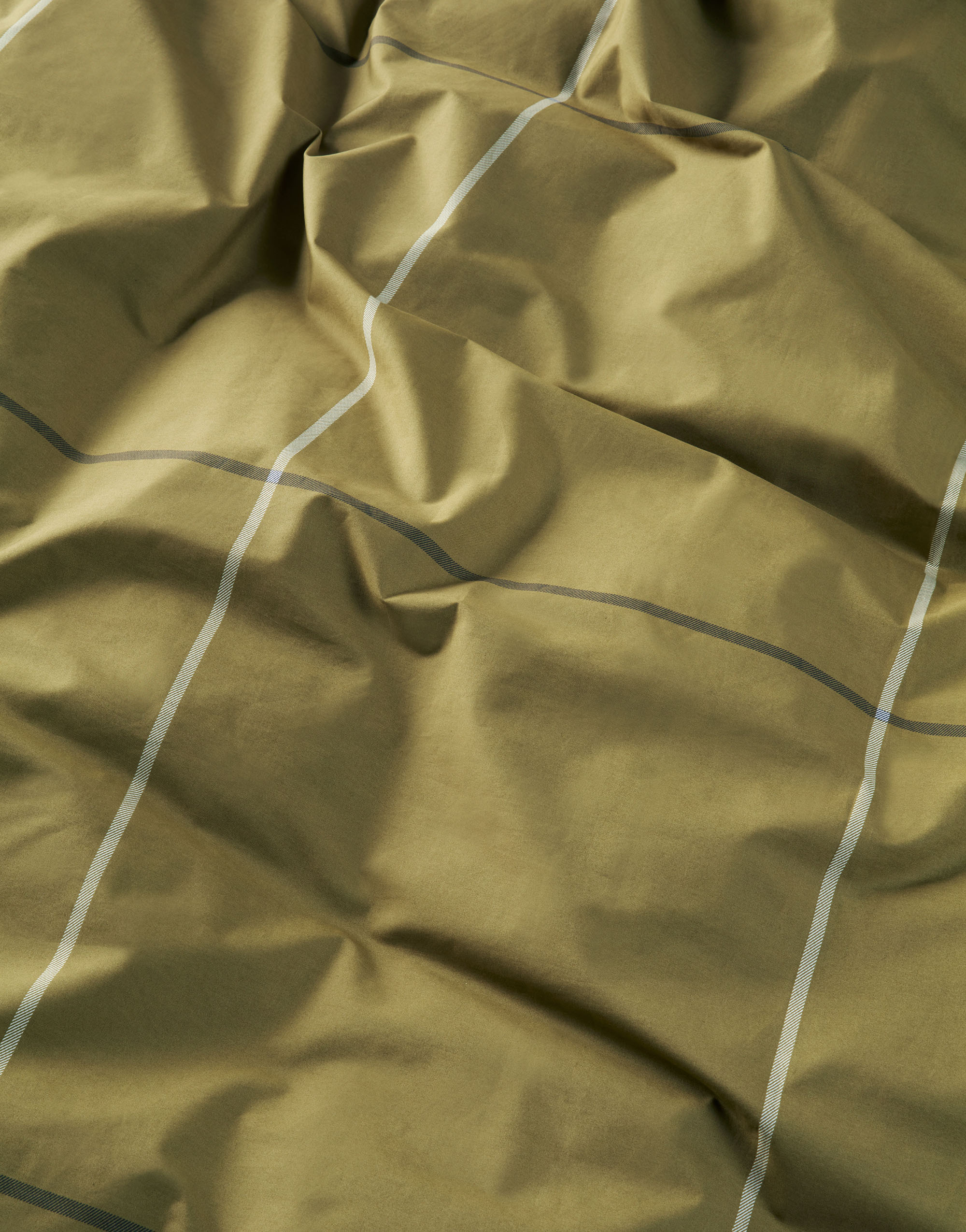 Perkal Bettwäsche Suvie olive Karomuster