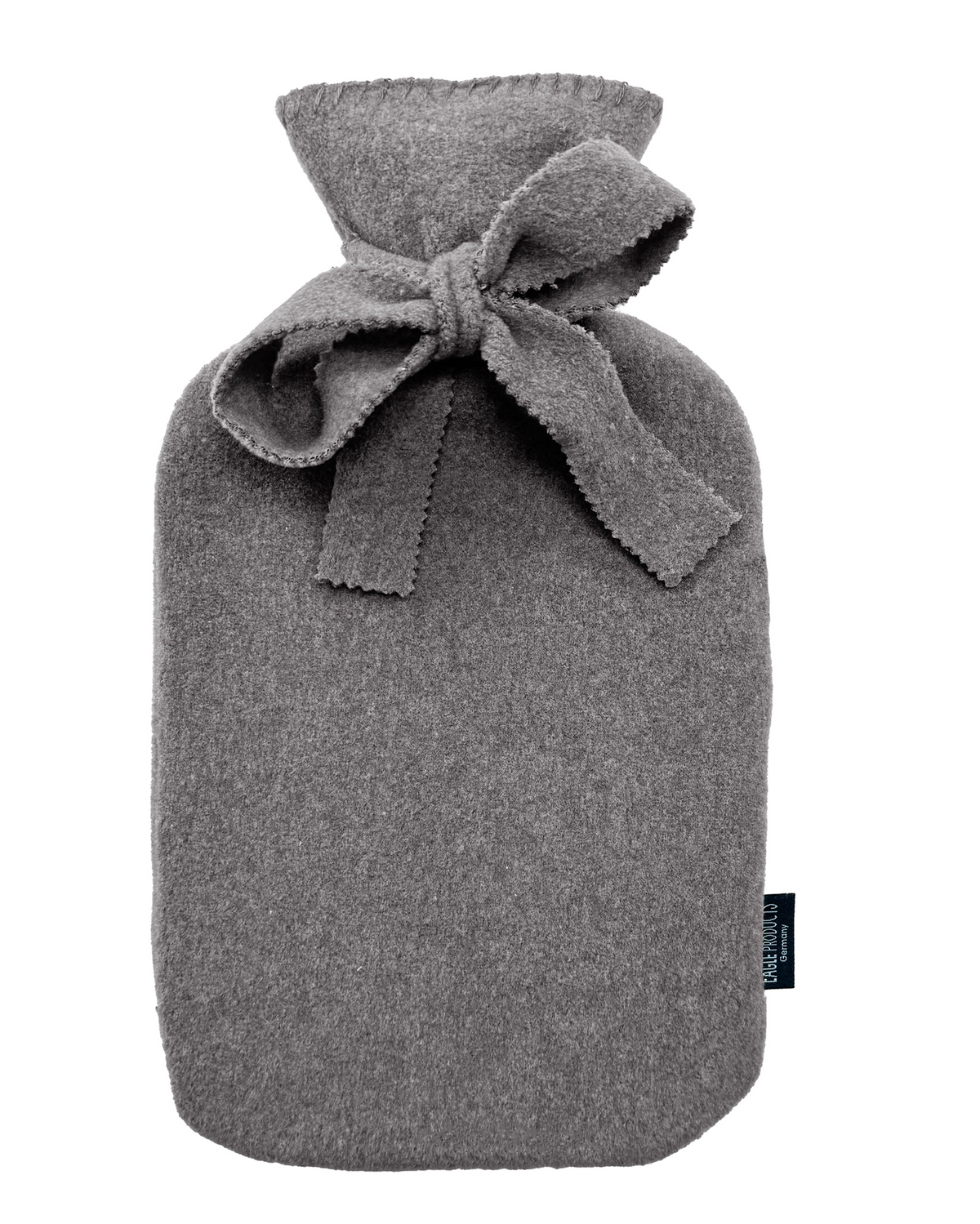 Wärmflasche Tony mit Schleife anthrazit