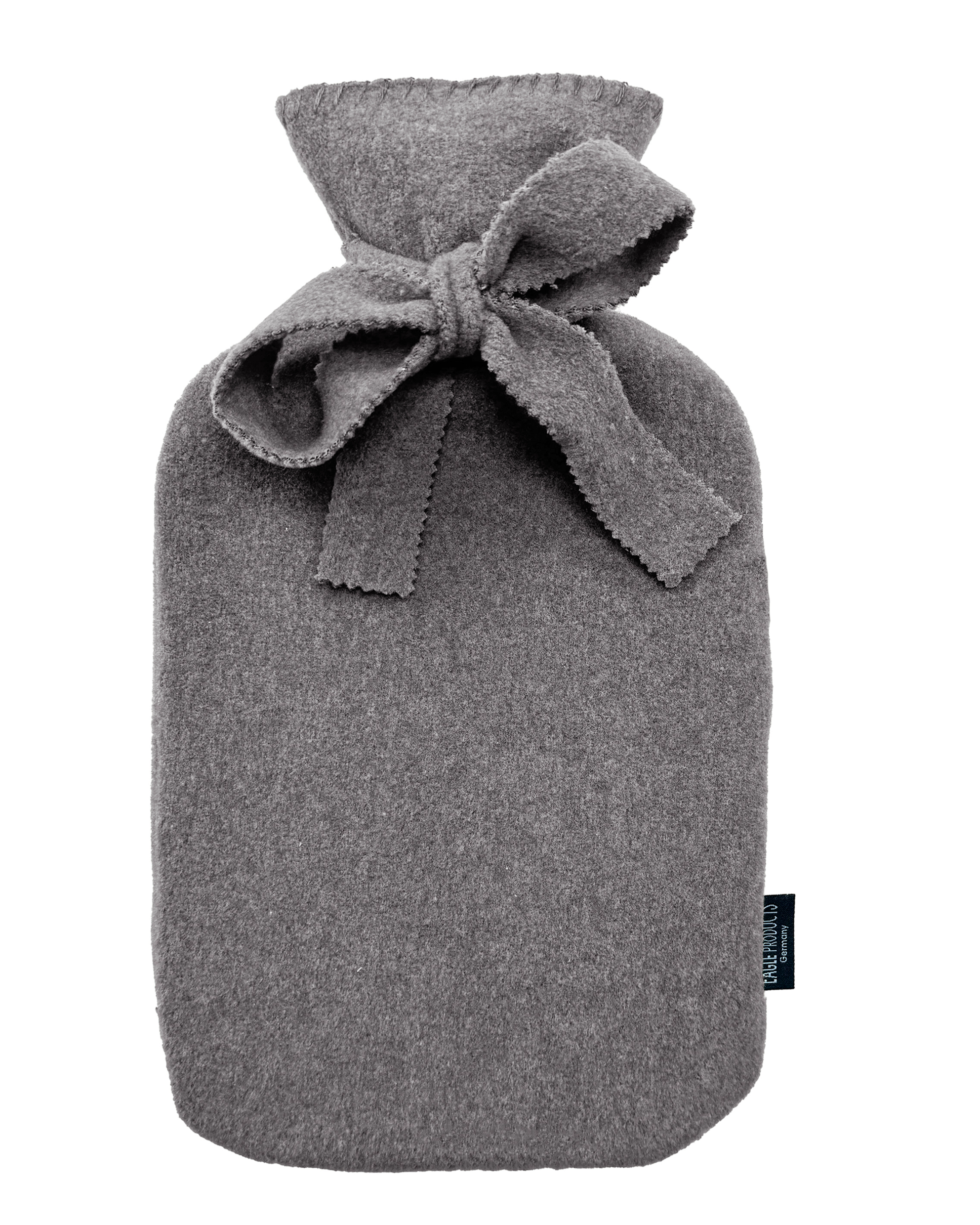 Wärmflasche Tony mit Schleife anthrazit
