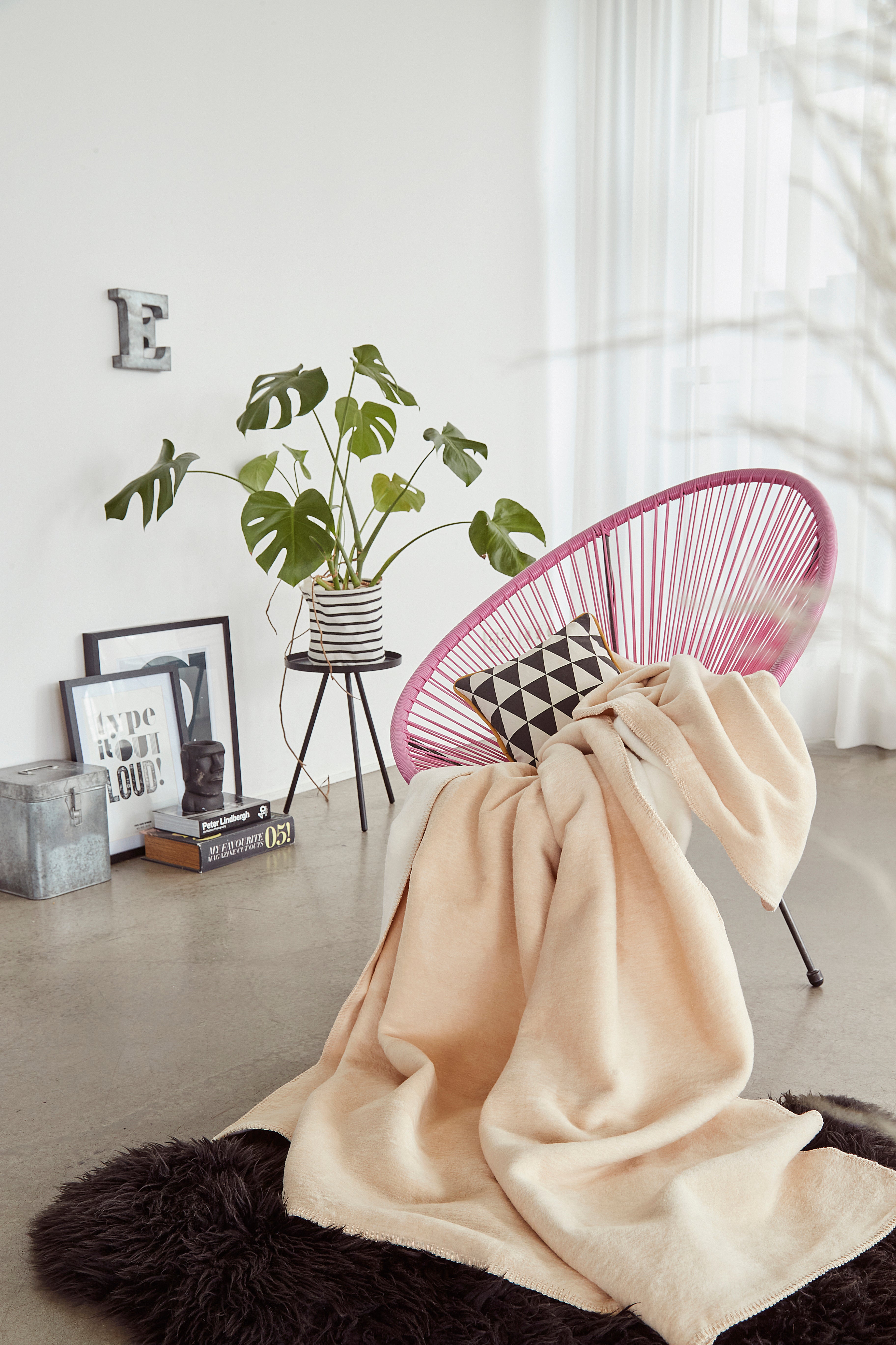 Wohndecke Dublin Doubleface Wendedecke creme